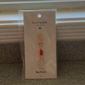 Kate Spade Red and Gold Bag Charm